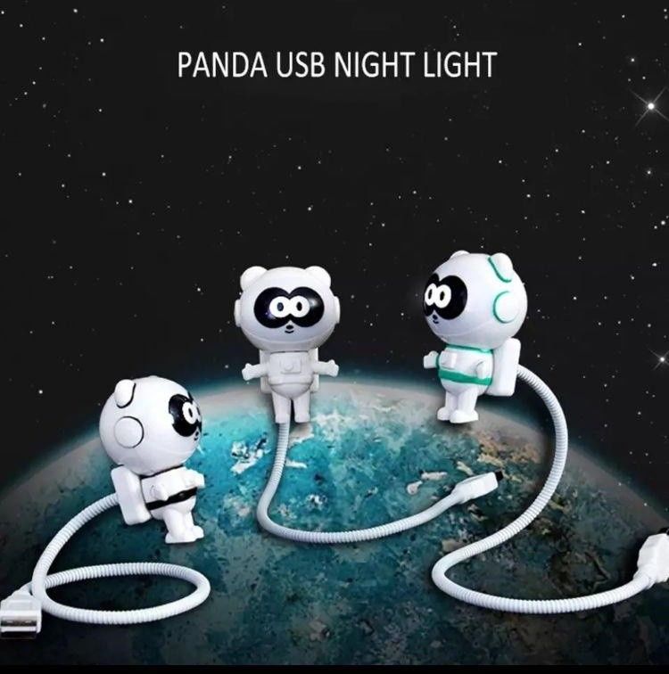 Panda Astronot Uzay Adamı Usb Led Gece Lambası