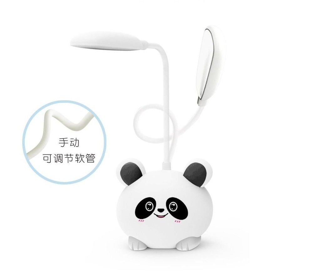 Panda Şeklinde Kalem Kutulu Şarjlı Masa Lambası