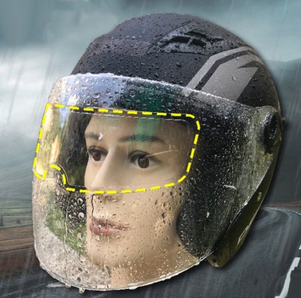 Motosiklet Kaskı İçin Yağmur Kaydırıcı