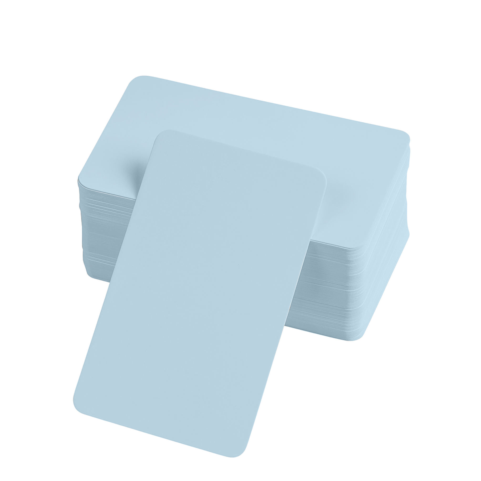 Boş Kelime Kartları 5x8 cm - 50 Adet Oval Kenarlı | Tabu & Not Kartları - Mavi