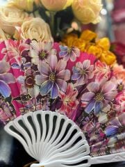 Plastik Desenli Yelpaze