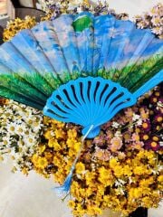 Plastik Desenli Yelpaze