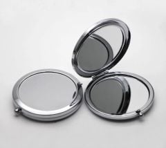 Metal Gri Cep Aynası 12 Adet