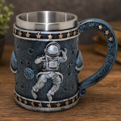 3D Astronot Tasarımlı Kupa Bardak