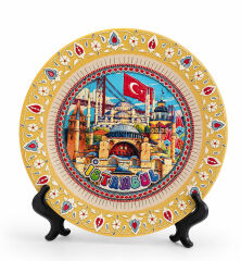İstanbul Temalı Porselen Dekoratif Tabak 12 Cm Alk5836