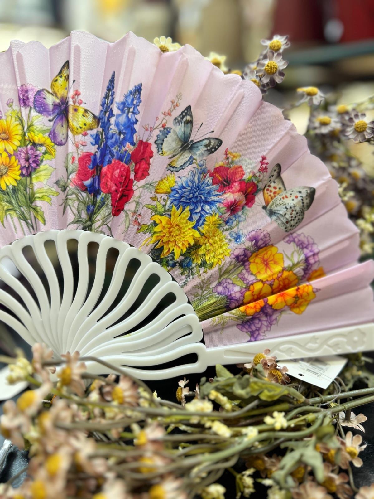 Plastik Desenli Yelpaze