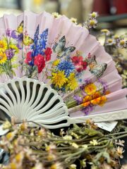 Plastik Desenli Yelpaze