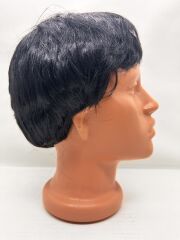 Siyah Renk Kısa Kesim İçi Astarlı Erkek Peruğu
