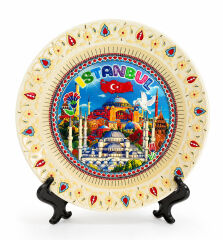 İstanbul Temalı Porselen Dekoratif Tabak 12 Cm Alk5837