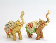 Swarovski Taşlı Tekli Fil Figürü Model 2