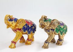 Swarovski Taşlı Tekli Fil Figürü Model 3