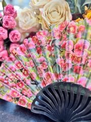 Plastik Desenli Yelpaze