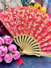 Plastik Desenli Yelpaze