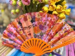 Plastik Desenli Yelpaze