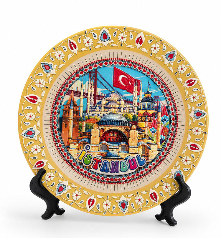 İstanbul Temalı Porselen Dekoratif Tabak 15 Cm Alk5839