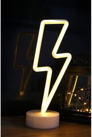 Dekoratif Şimşek Neo Led Gece Lambası