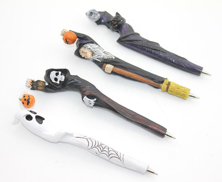 Polyester Tükenmez Kalem Cadılar Bayramı Temalı