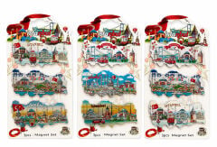 İstanbul Temalı Silikon Buzdolapı Süsü Magnet 3'Lü Set Alk5811