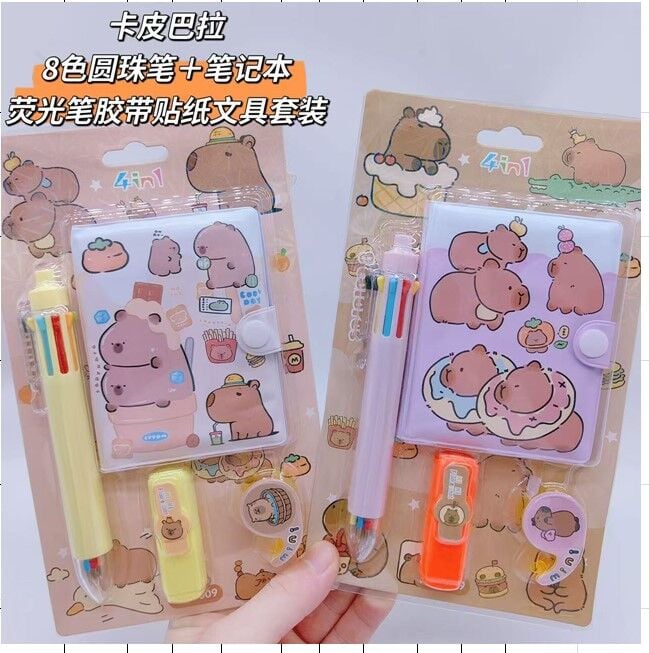 Karakterli CapyBara Kırtasiye Seti 12'li