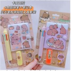 Karakterli CapyBara Kırtasiye Seti 12'li