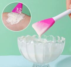 Silikon Yüz Temizleme Fırçası ve Maske Uygulama Spatulası