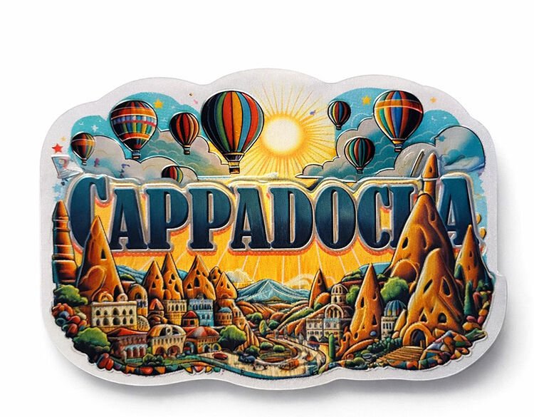 Kapadokya Temalı Silikon Buzdolabı Magneti Model 1