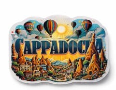 Kapadokya Temalı Silikon Buzdolabı Magneti Model 1