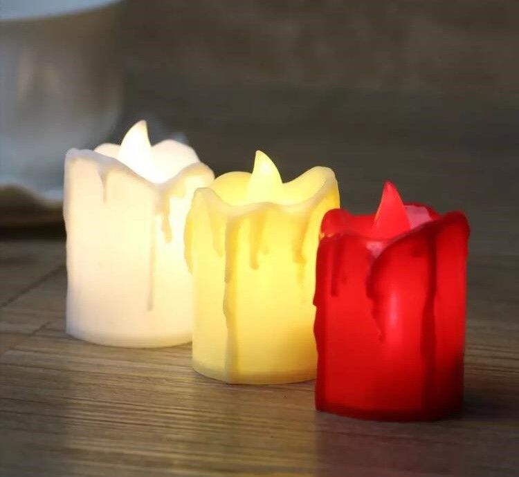 Plastik Alevsiz Mum 24 Adet