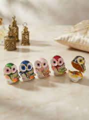 Swarovski Taşlı Baykuş Biblosu 5li Set