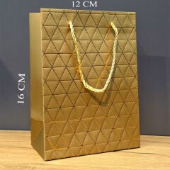 Mini Boy Gold Karton Hediye Çantası