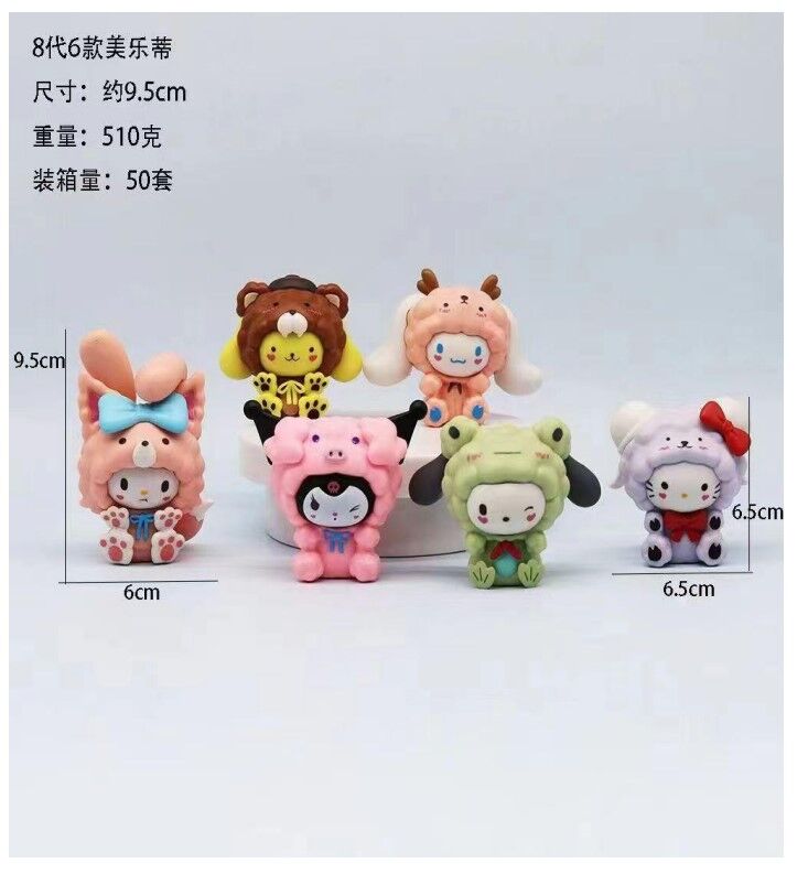 Anime Karakter 6 li 9.5 cm