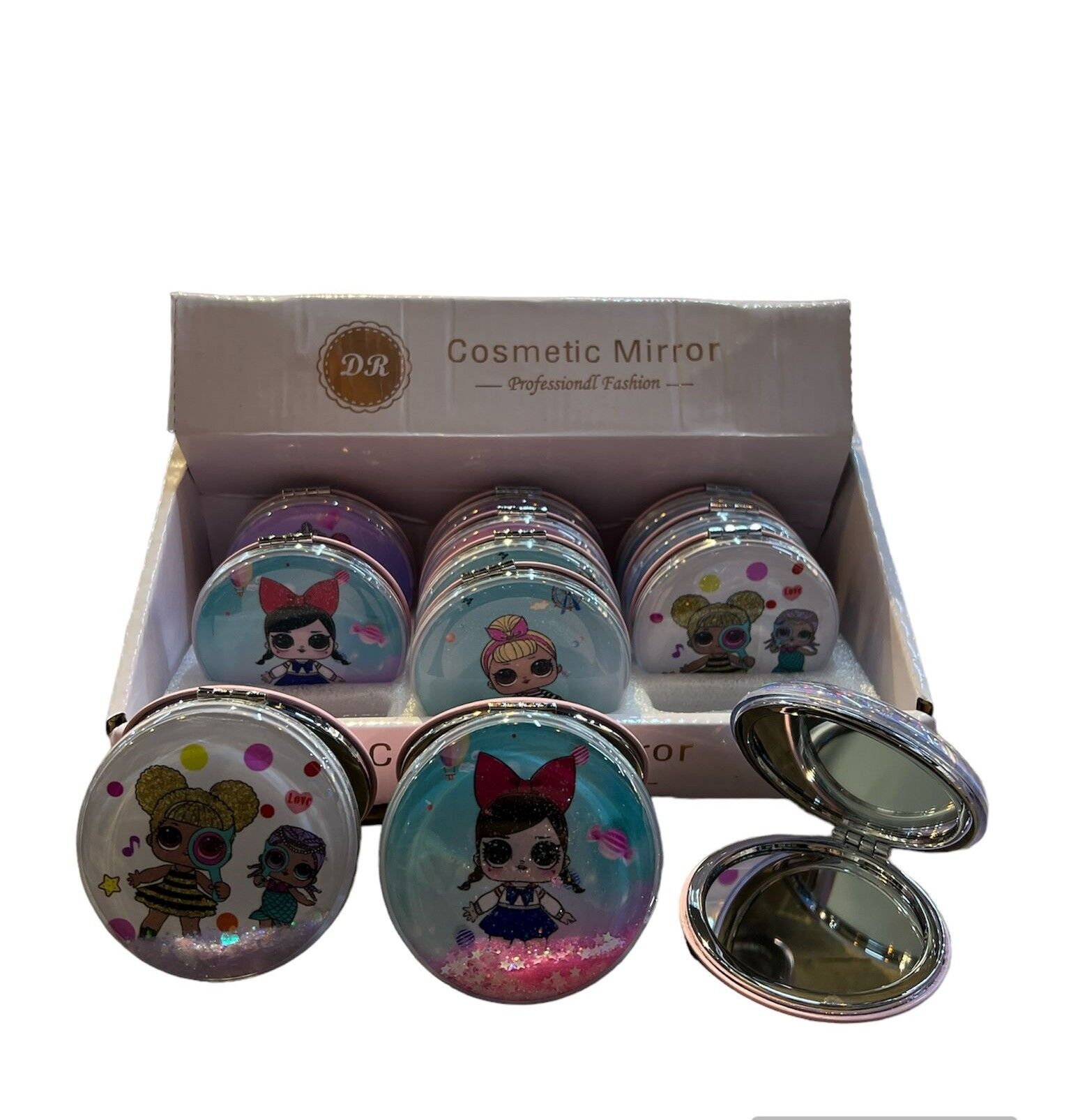 Yuvarlak Sulu Makyaj Aynası 12 Adet