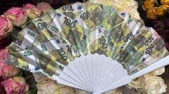 Plastik Desenli Yelpaze