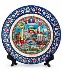 İstanbul Temalı Porselen Dekoratif Tabak 20 Cm Alk5844