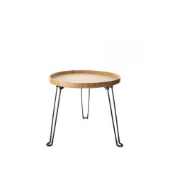 Bambu Metal Ayaklı Katlanabilir Yuvarlak Masa - 42 x 41.5 x 2.5 Cm