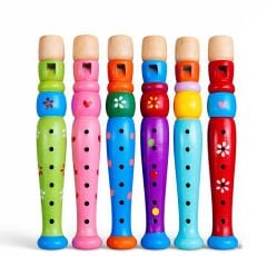 Ahşap Renkli Flüt Küçük