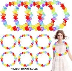 Hawaii Çiçekli Boyun Kolyesi 12 Adet