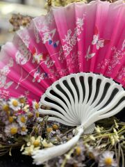 Plastik Desenli Yelpaze