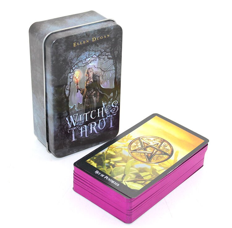 Metal Kutulu Tarot Kartı Witches Tarot
