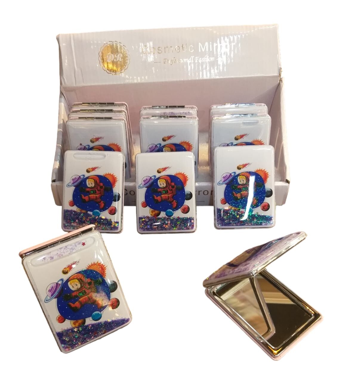 Dikdörtgen Sulu Makyaj Aynası 12 Adet