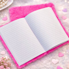 Love Tasarımlı Peluş Defter