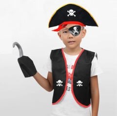 Korsan Kostüm Seti Çocuk Boy 4-6 Yaş