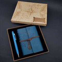 Toptan Defter Kalem Mavi Set