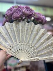 Plastik Desenli Yelpaze