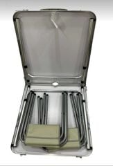 Katlanir Piknik/Kamp Masasi Seti Çanta Tipi (4 Taburesiyle Birlikte)