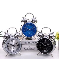 Metal Masaüstü Işıklı Çalar Saat Büyük Boy