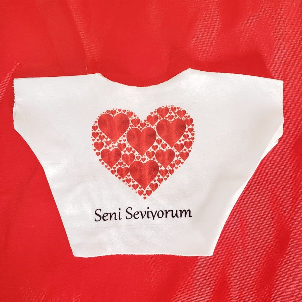 Seni Seviyorum Baskılı Peluş Oyuncak Tişörtü