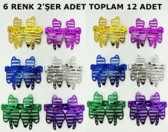 Vegas Casino Temalı Parti Gözlüğü 6 Renk 12 Adet