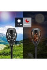 Solar Alev Efektli Bahçe Lambası