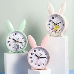 Tavşan Kulaklı Alarmlı Masa Saati